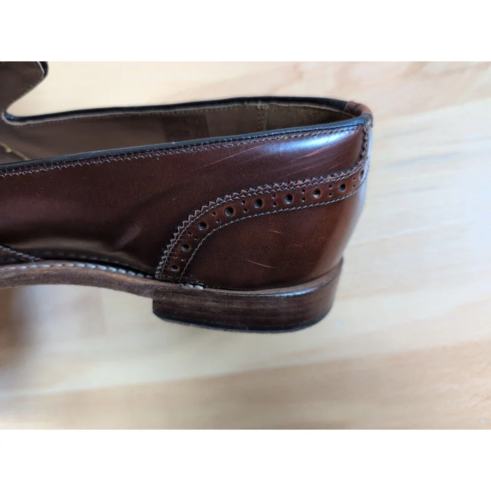 Grenson Monty Tassel Loafers Mens UK 8.5 E (9.5 US) Brown Leather England